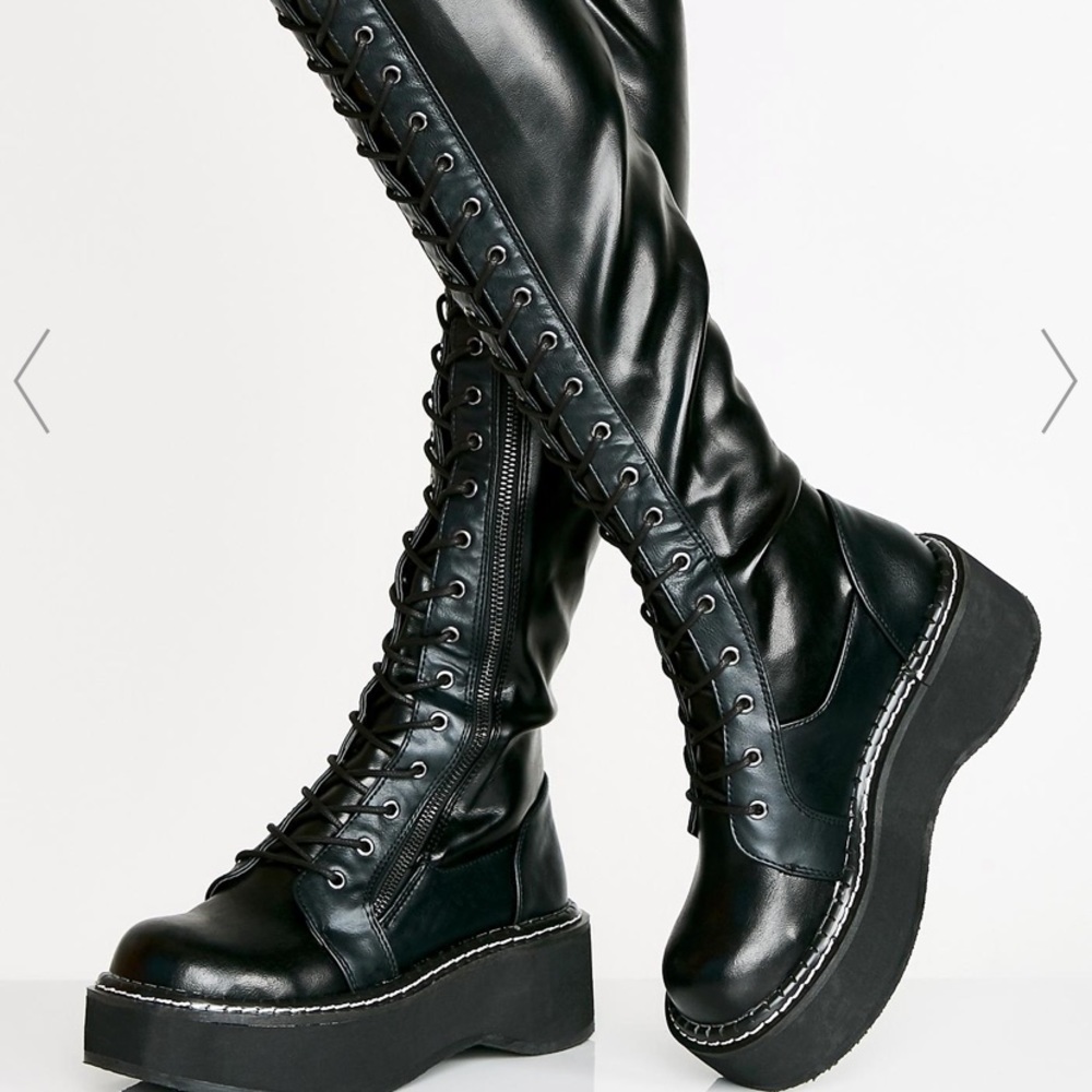 NEW- Demonia Lace Up Boots